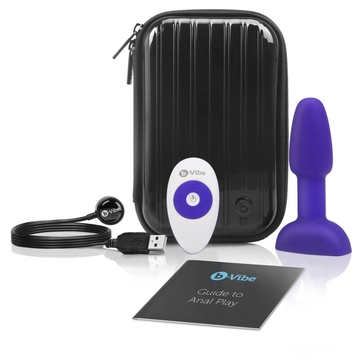 b-Vibe Rimming Petite Remote Control Vibrating Butt Plug Purple