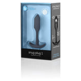 b-Vibe Snug Plug 1 Weighted Silicone Butt Plug Black