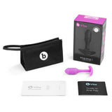 b-Vibe Snug Plug 1 Weighted Silicone Butt Plug Fucshia