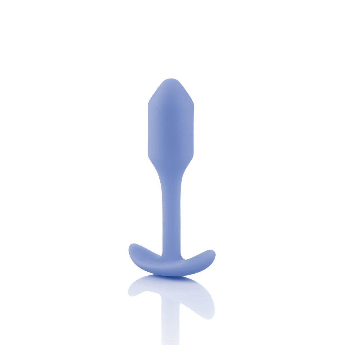 b-Vibe Snug Plug 1 Weighted Silicone Butt Plug Violet - Simply Pleasure