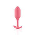 b-Vibe Snug Plug 2 Weighted Silicone Butt Plug Coral - Simply Pleasure