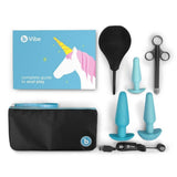 b-Vibe Anal Training & Education Butt Plug Set Blue - Simply Pleasure