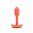 b-Vibe Snug Plug 1 Vibrating Weighted Silicone Butt Plug Orange - Simply Pleasure