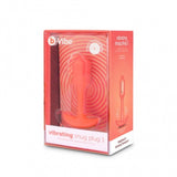 b-Vibe Snug Plug 1 Vibrating Weighted Silicone Butt Plug Orange - Simply Pleasure