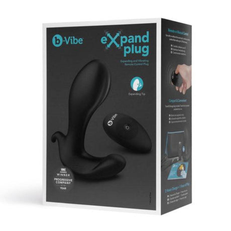 b-Vibe Expand Plug Prostate Massager Vibrator Black - Simply Pleasure