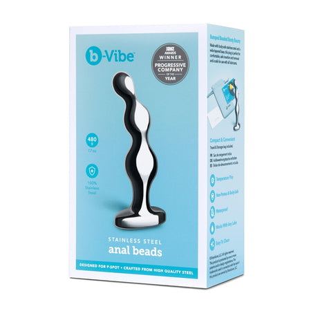 b-Vibe Stainless Steel Anal Beads Silver