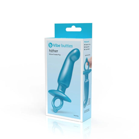 b-Vibe Butties Hither Silicone Prostate Plug Blue 5.6 Inch