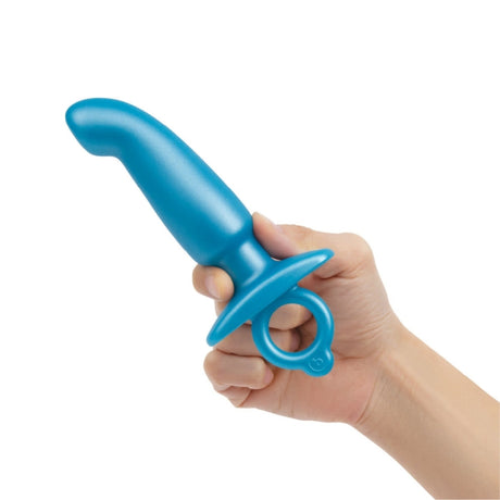 b-Vibe Butties Hither Silicone Prostate Plug Blue 5.6 Inch