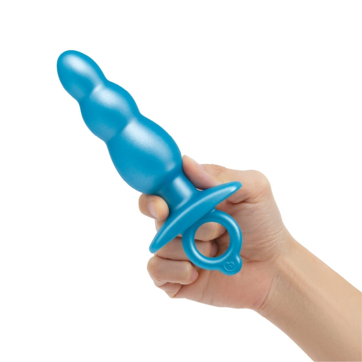 b-Vibe Butties Bounce Beaded Silicone Butt Plug Blue 5.6 Inch