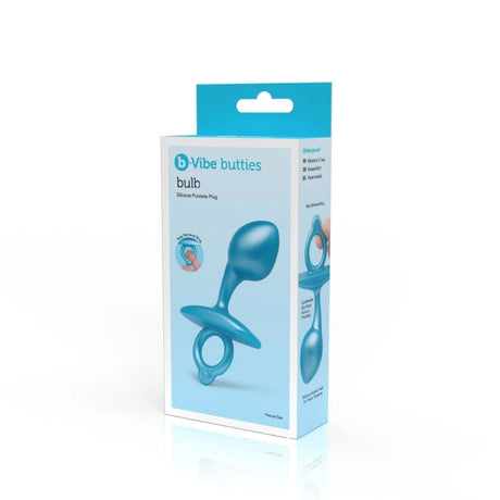 b-Vibe Butties Bulb Silicone Prostate Plug Blue 4 Inch