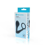 b-Vibe Butties Ringer Cock Ring & Prostate Plug Black 4 Inch