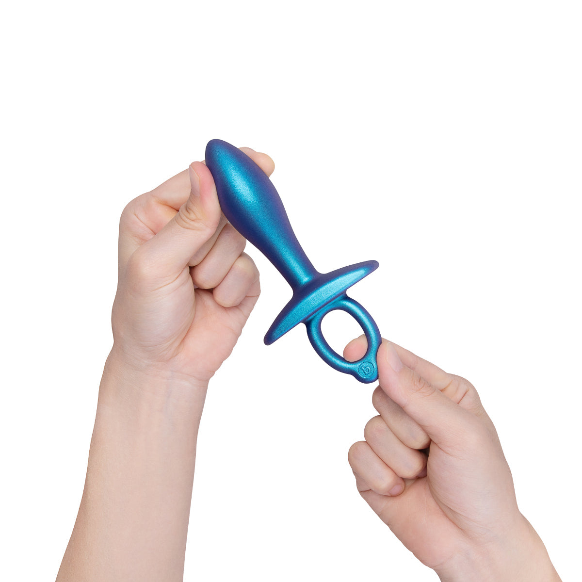 b-Vibe Butties Slide Silicone Butt Plug Blue