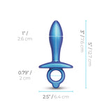 b-Vibe Butties Slide Silicone Butt Plug Blue