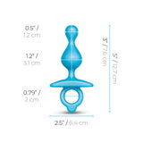 b-Vibe Butties Pop Silicone Anal Beads Blue
