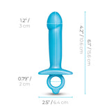 b-Vibe Butties Lil Dil Silicone Anal Dildo Blue