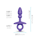b-Vibe Butties Dart Silicone Anal Butt Plug Purple