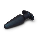 b-Vibe Hefty Weighted Sparkly Silicone Butt Plug Black