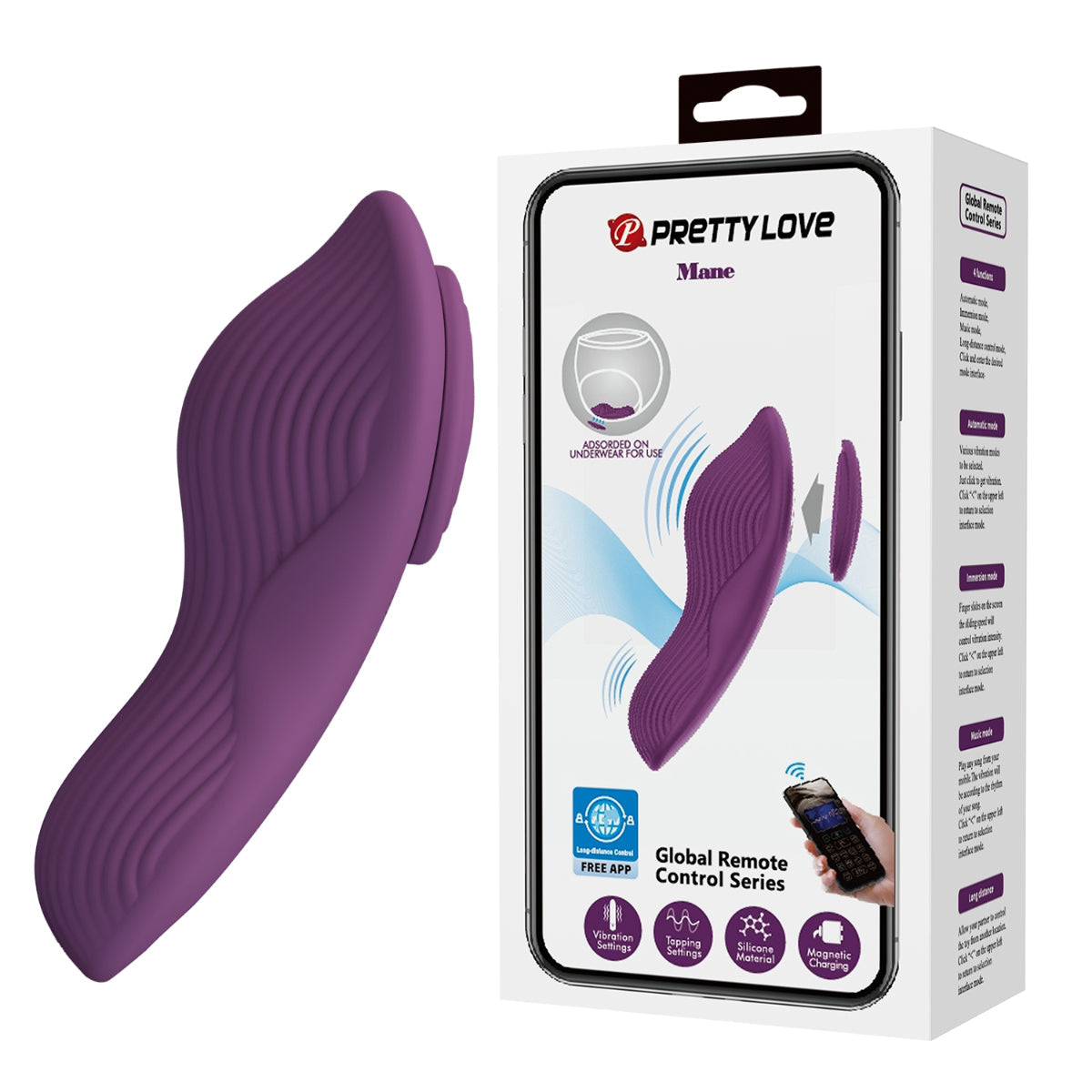 Pretty Love Mane Panty Vibrator With Dual Motors Purple