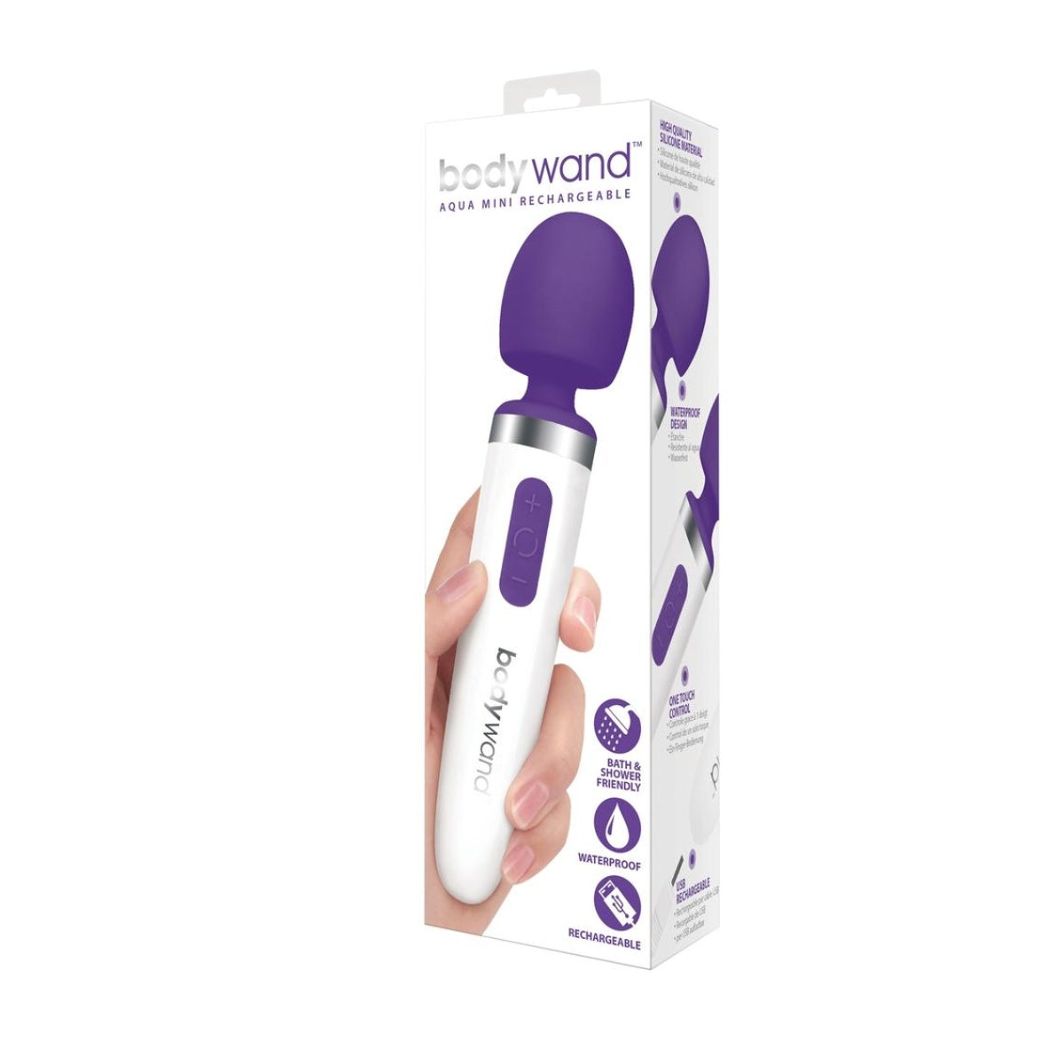 Bodywand Aqua Mini Rechargeable Wand Massager Purple