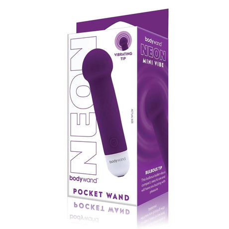 Bodywand Neon Mini Vibe Pocket Wand Vibrator Purple - Simply Pleasure