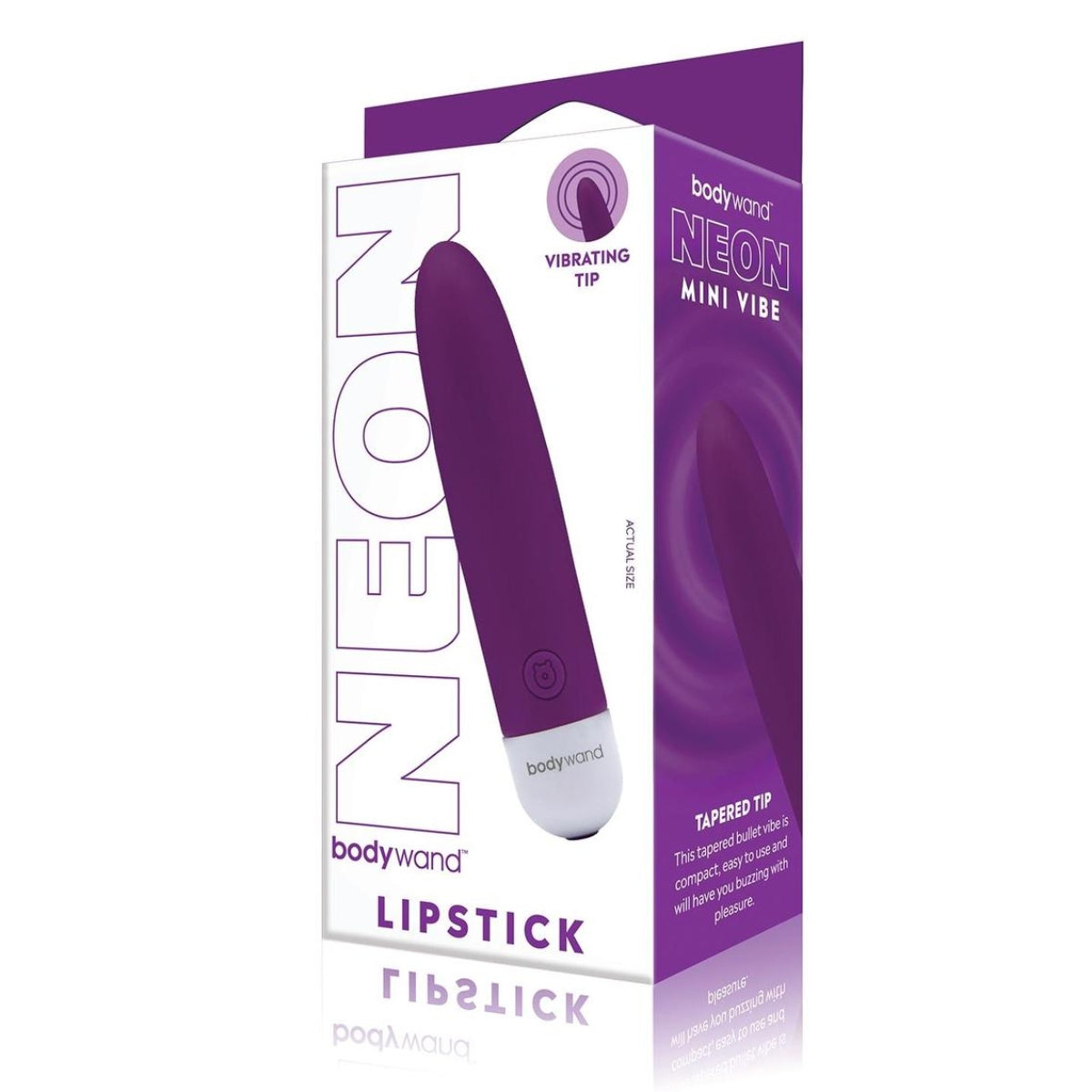 Bodywand Neon Mini Vibe Lipstick Bullet Vibrator Purple - Simply Pleasure