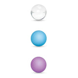 Bodywand Squeeze Mix & Match Weighted Kegel Ball Set Blue Purple Clear