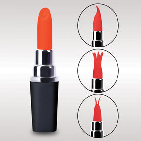 Bodywand Date Night Kiss Kiss Lipstick Vibrator Black Red - Simply Pleasure