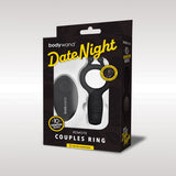 Bodywand Date Night Vibrating Couples Cock Ring With Remote Black - Simply Pleasure