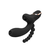 Bodywand G-Play Triple Stim G-Spot And Clitoral Suction Vibrator With Anal Beads Black - Simply Pleasure