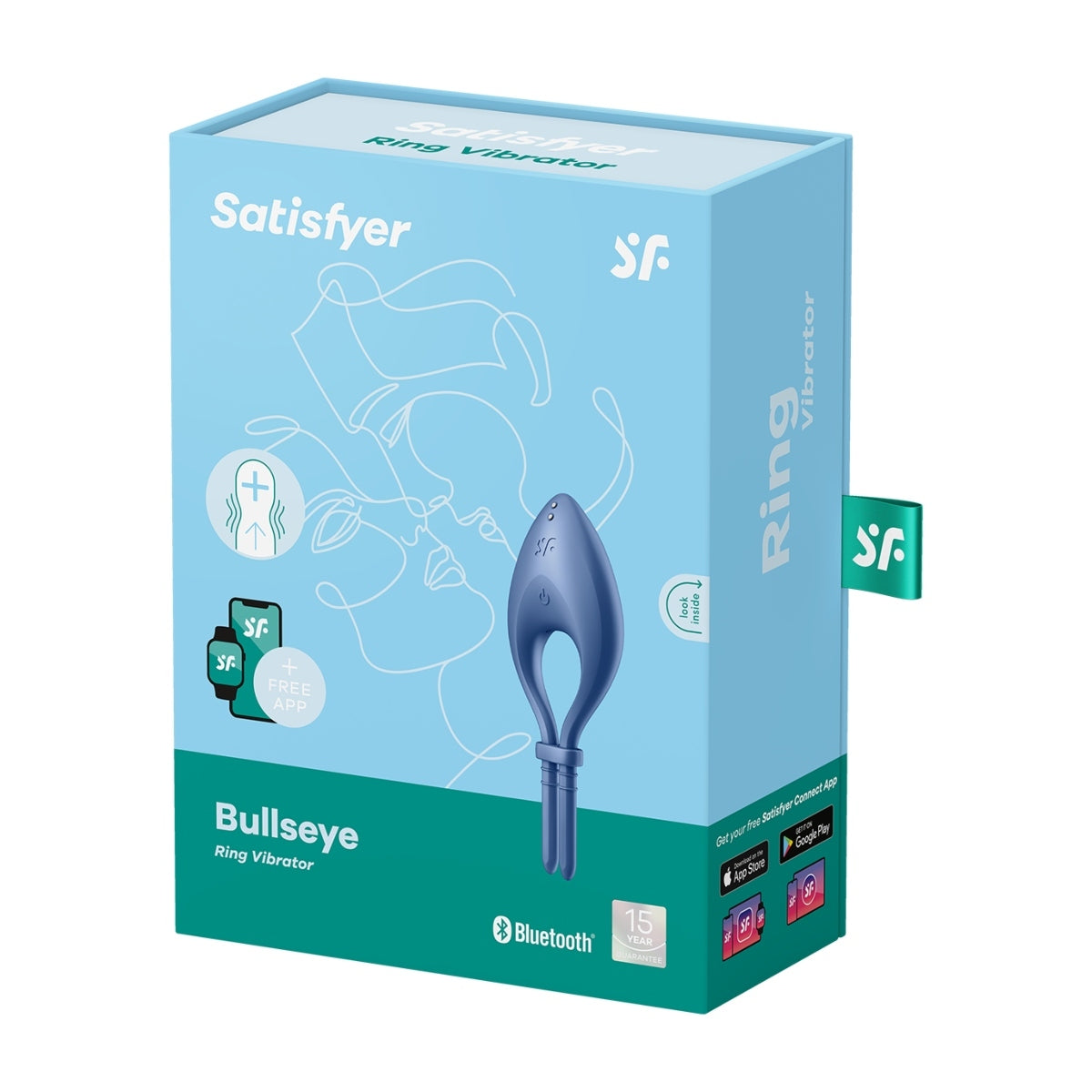 Satisfyer Bullseye Vibrating Cock Ring Blue