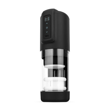 CRUIZR CX10 Thrusting Rotating & Vibrating Masturbator Black White