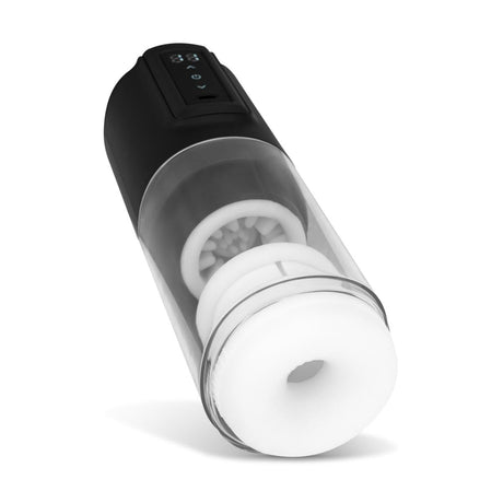 CRUIZR CX10 Thrusting Rotating & Vibrating Masturbator Black White