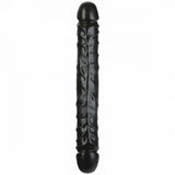 Doc Johnson Jr. Veined Double Ended Dildo Black 12 Inch