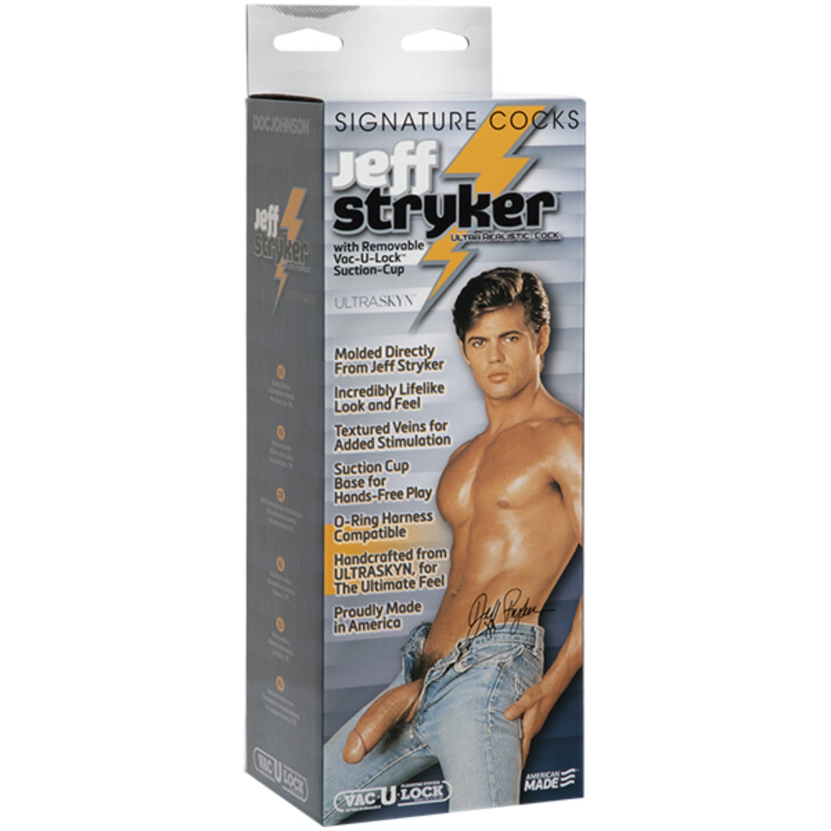 Signature Cocks Jeff Stryker Ultraskyn Vac-U-Lock Dildo Pink 10 Inch