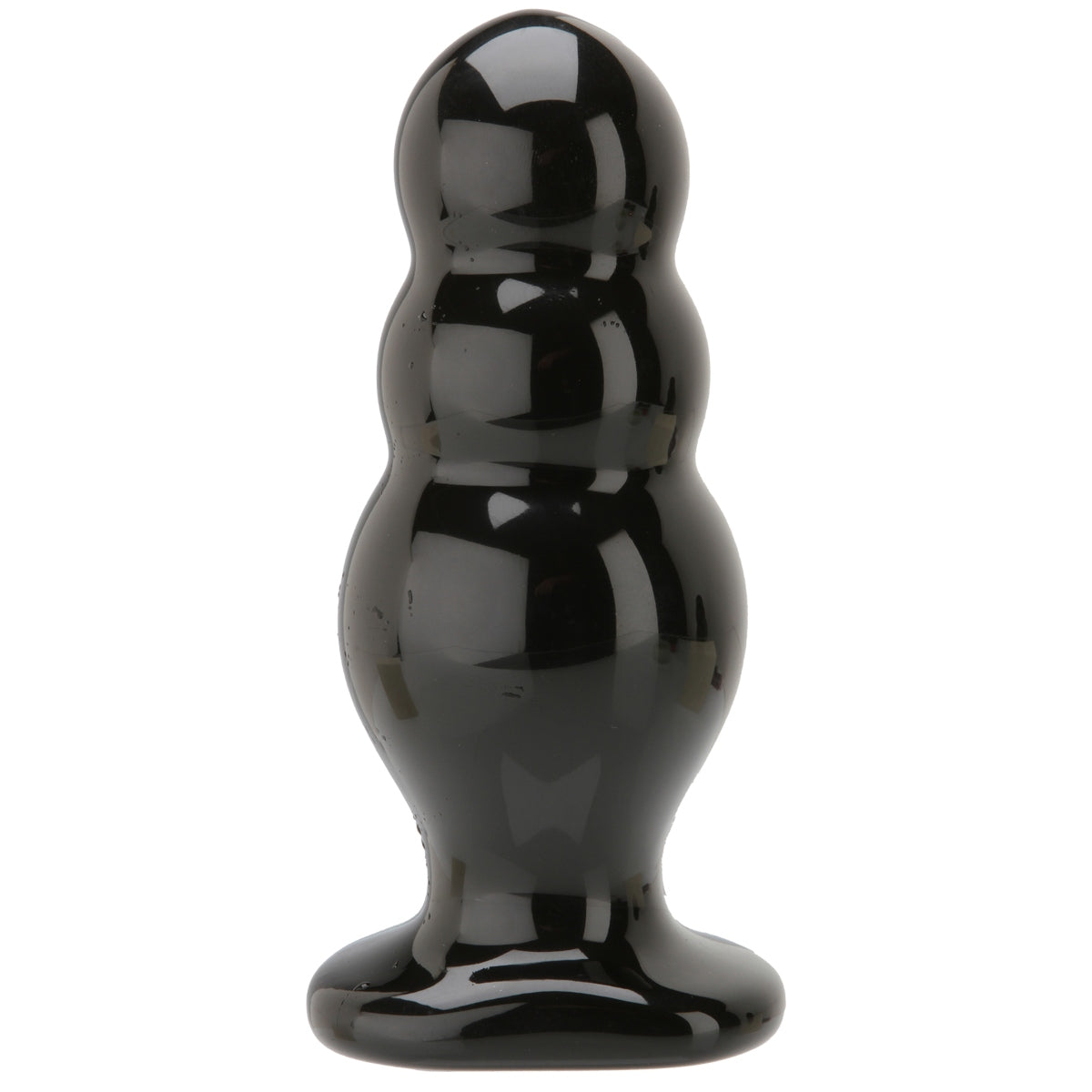 TitanMen Master Tool 4 Triple Ripple Butt Plug Black 6.5 Inch