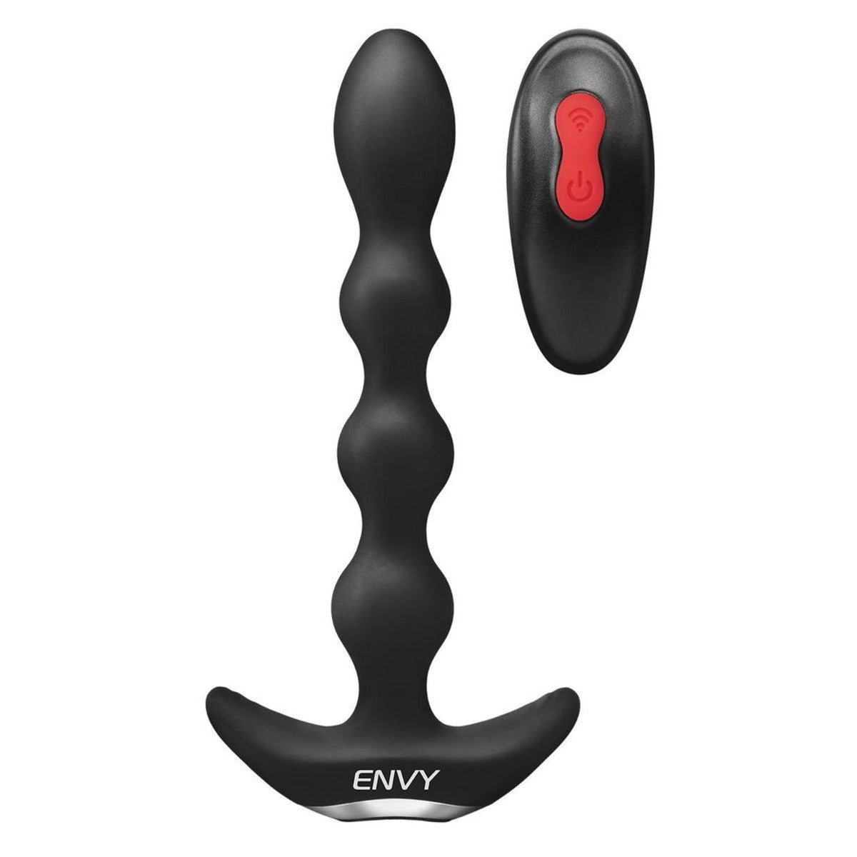 Envy Deep Reach Vibrating Anal Beads With Remote Control Black