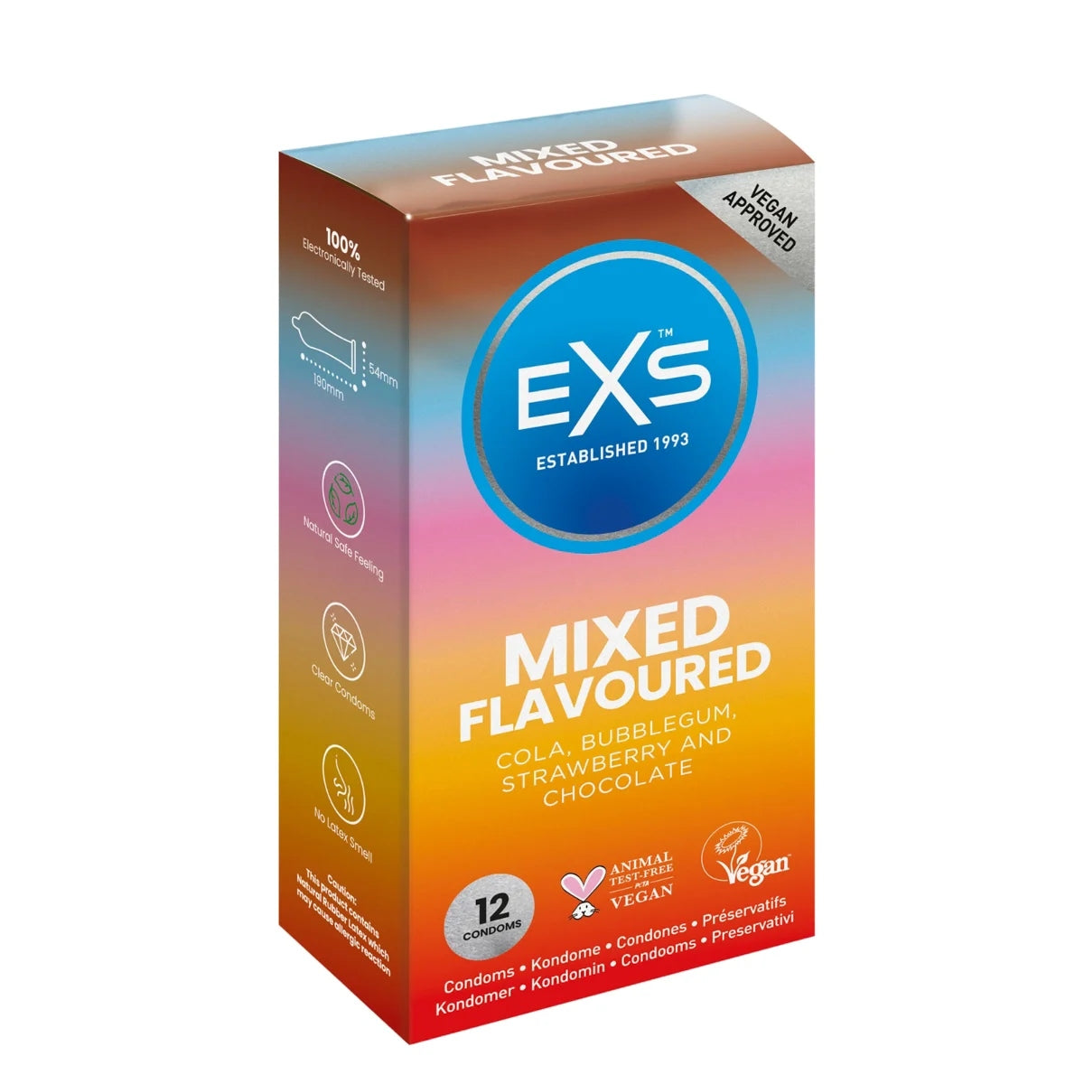 EXS Mixed Flavoured Condoms 12 Pack