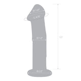 Glas Glass Dildo With Veins & Flat Base Clear 6 Inch