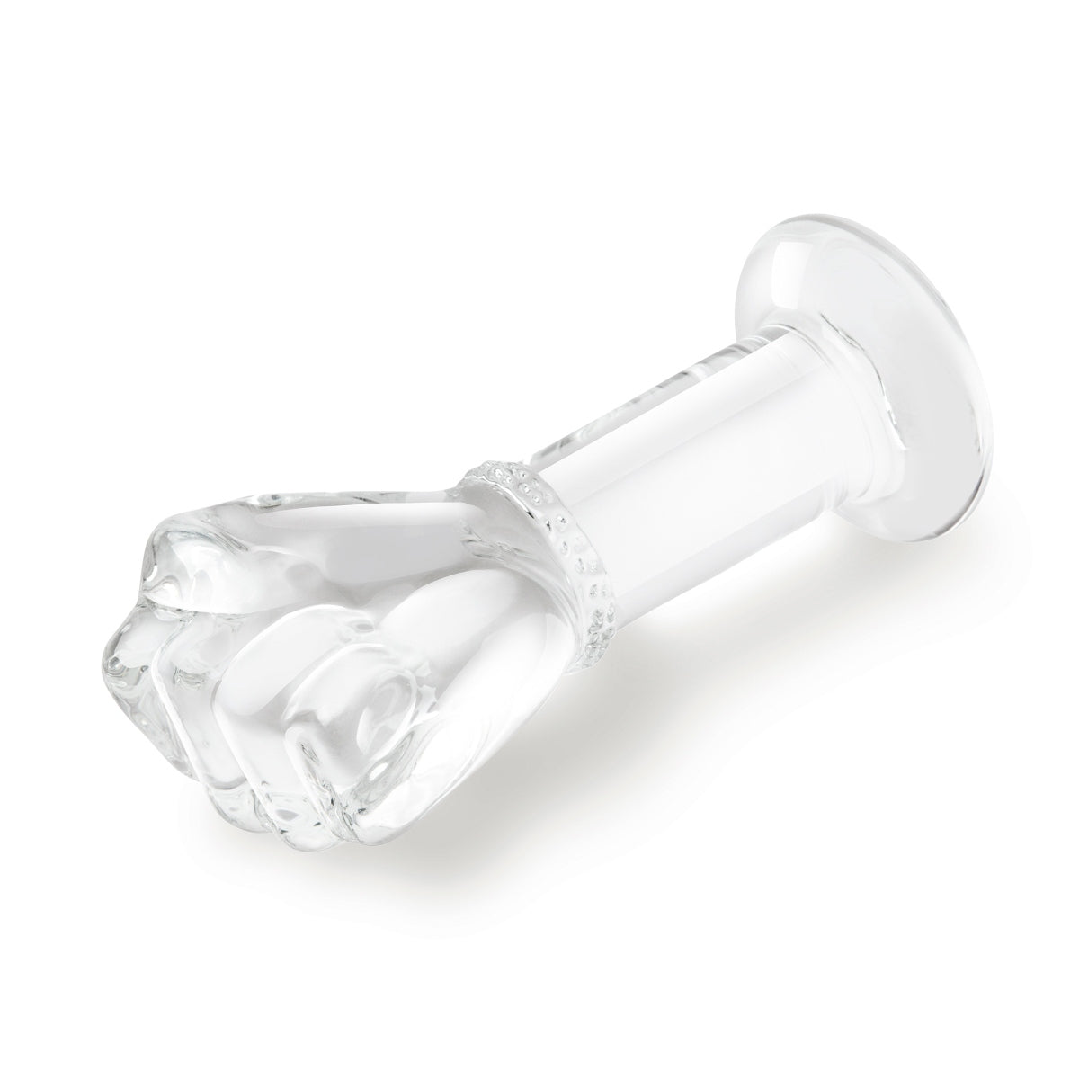 Glas Fist Glass Butt Plug Clear 5 Inch