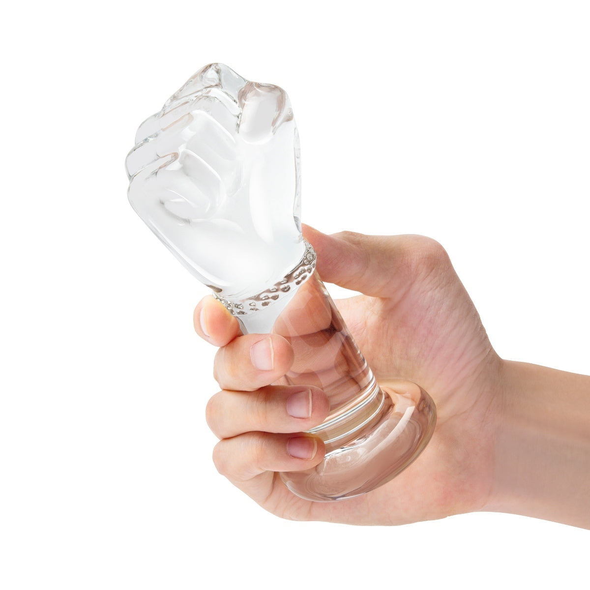 Glas Fist Glass Butt Plug Clear 5 Inch