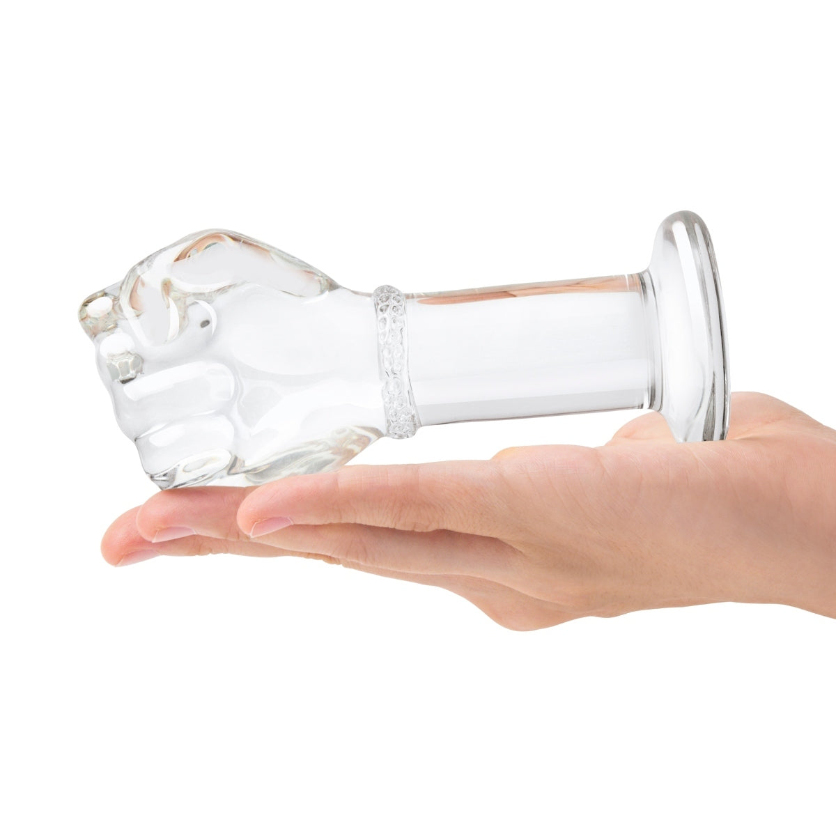 Glas Fist Glass Butt Plug Clear 5 Inch