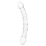 Glas Girthy Double Trouble Glass Dildo Clear 12 Inch