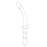 Glas Girthy Ribbed G-Spot Glass Dildo Clear 12 Inch