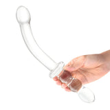 Glas Girthy Ribbed G-Spot Glass Dildo Clear 12 Inch