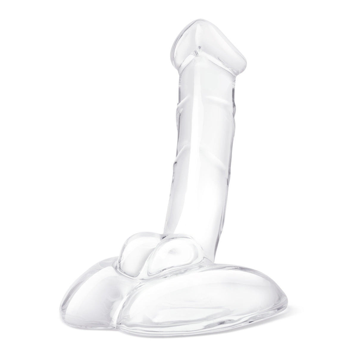 Glas Rideable Standing Cock Glass Dildo With Stability Base Clear 7.5 Inch