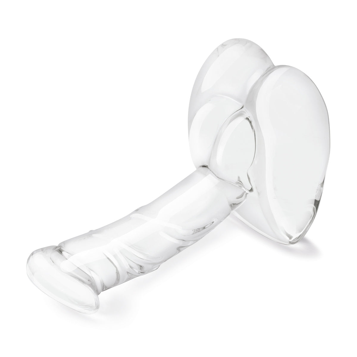 Glas Rideable Standing Cock Glass Dildo With Stability Base Clear 7.5 Inch