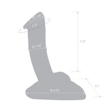 Glas Rideable Standing Cock Glass Dildo With Stability Base Clear 7.5 Inch