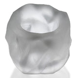 Hunkyjunk Fractal Tactile Silicone Ball Stretcher Clear Ice