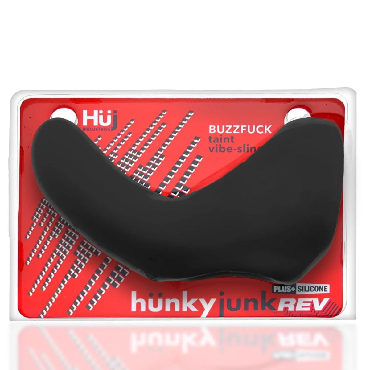 Hunkyjunk Buzzfuck Sling With Taint Vibe Vibrating Cock Sling Tar Ice