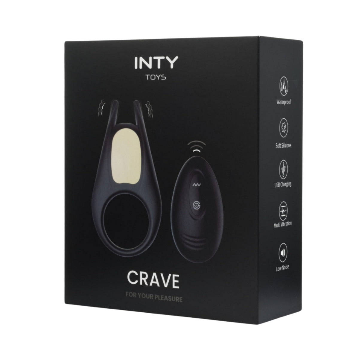 INTY Toys Crave Vibrating Cock Ring Black
